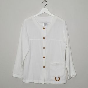 BARBARA GERWIT | Vintage Button Front Top | M